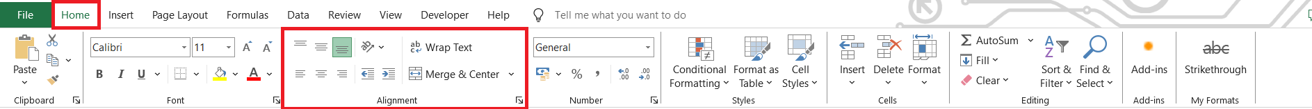 wraptext in excel