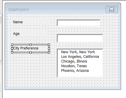 userform in excel