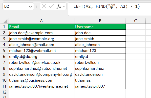 Split Cells in Excel