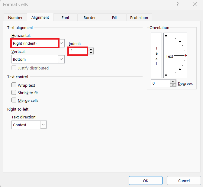 How to Indent Second Line in Excel