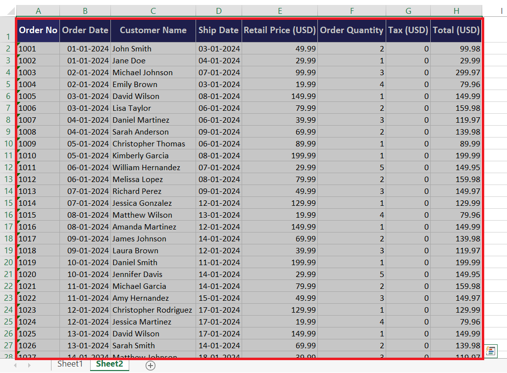 Group Data in Excel