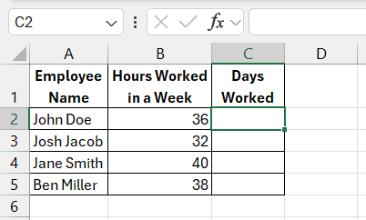 Hrs to Days in Excel