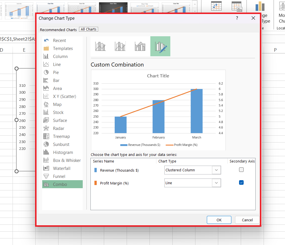 Add Secondary Axis in Excel