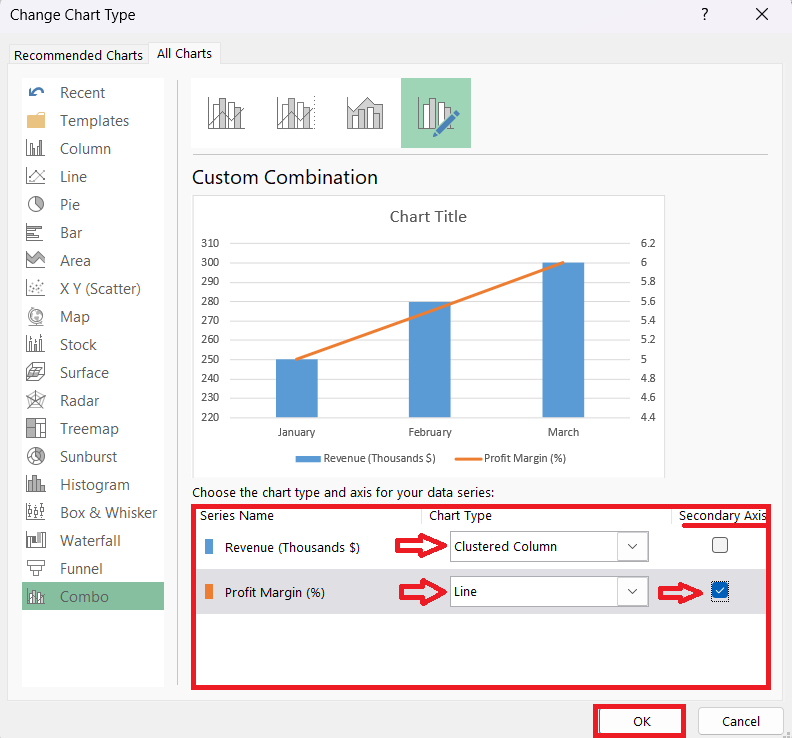 Add Secondary Axis in Excel