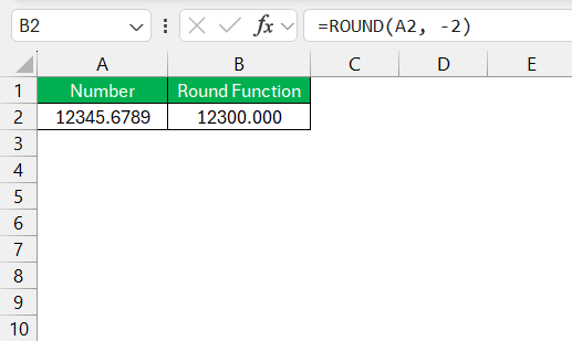 Round Numbers to N Significant Digits in Excel