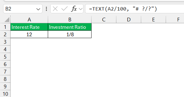 Convert Percentages to Ratios in Excel