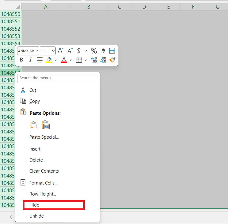 Excel Row Limit