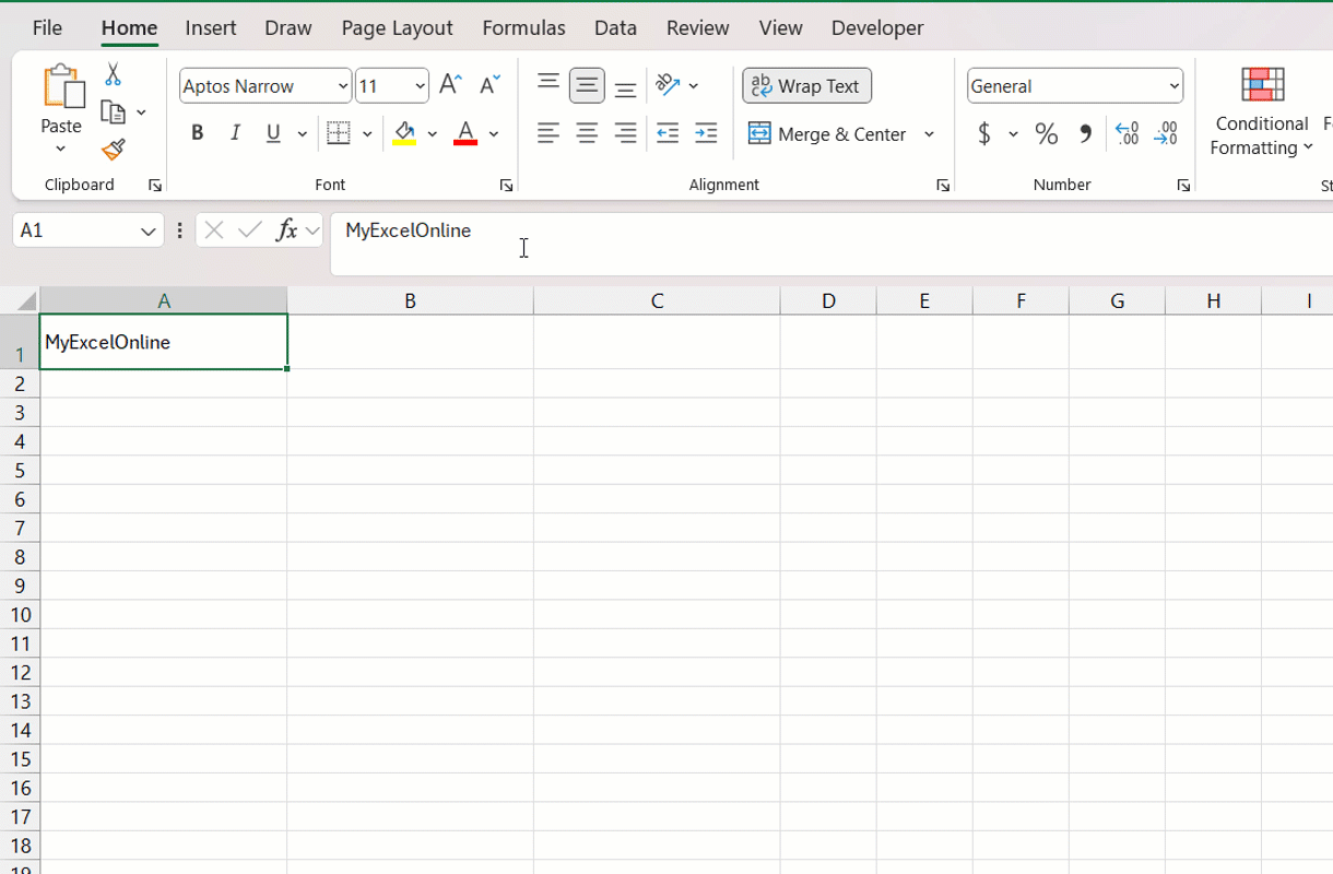 How to Enter in Excel