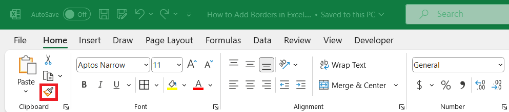 How to Add Borders in Excel