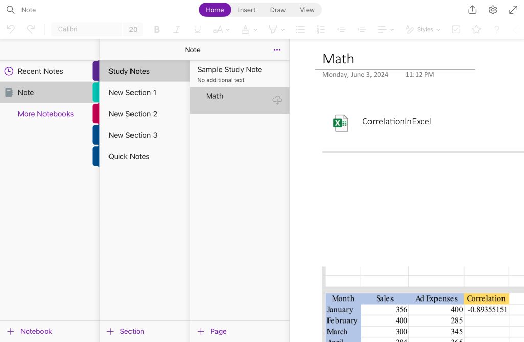 Onenote on ipad