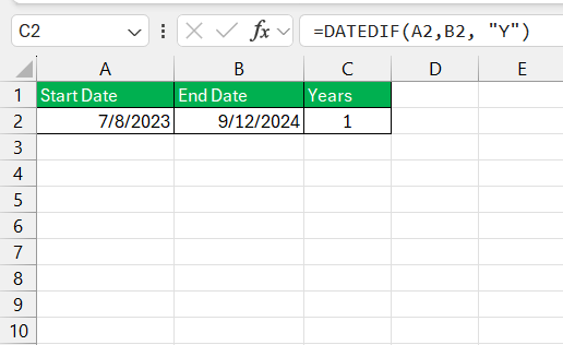 start date calculation