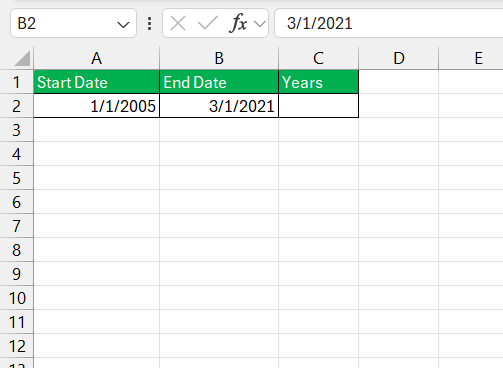 datedif in excel