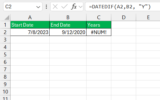 datedif in excel