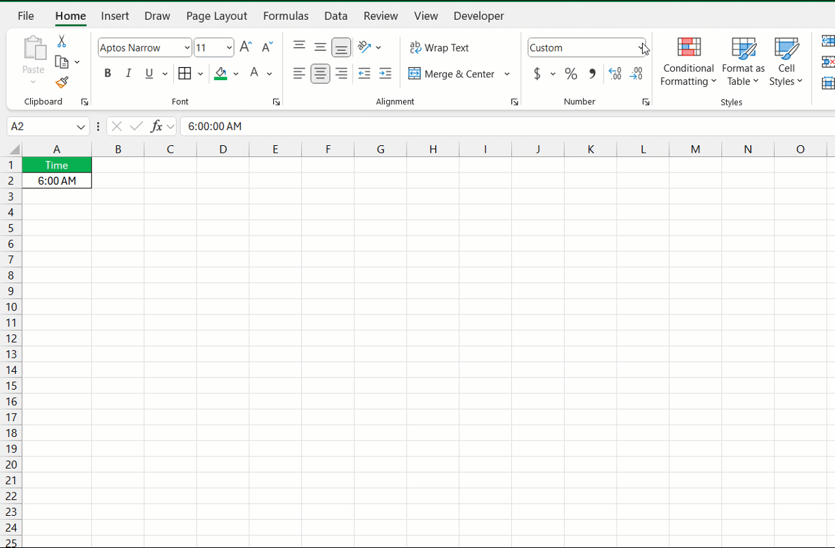 Convert Hours to Min in Excel