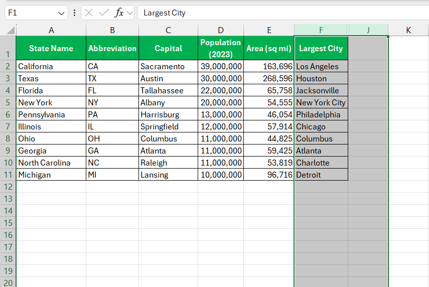 How to Unhide Column in Excel