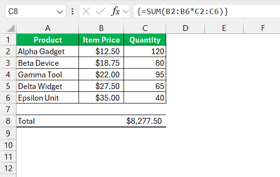 Array Formulas in Excel