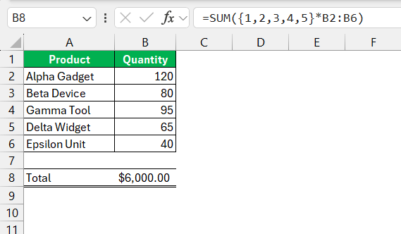 Array Formulas in Excel