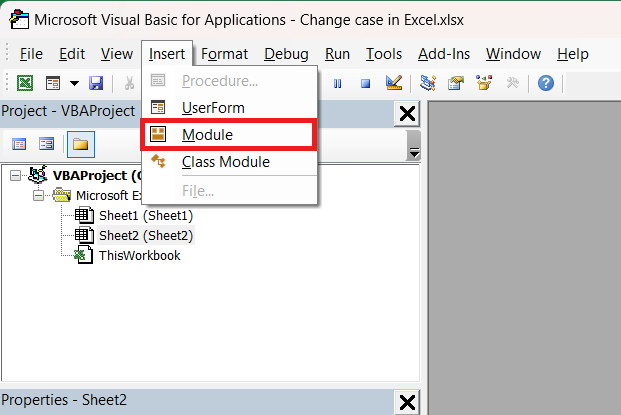 Excel Case Change