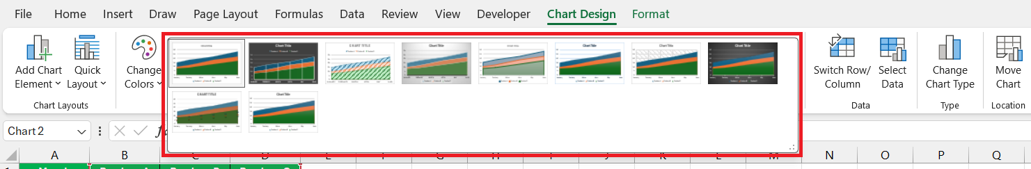 Excel Area Chart