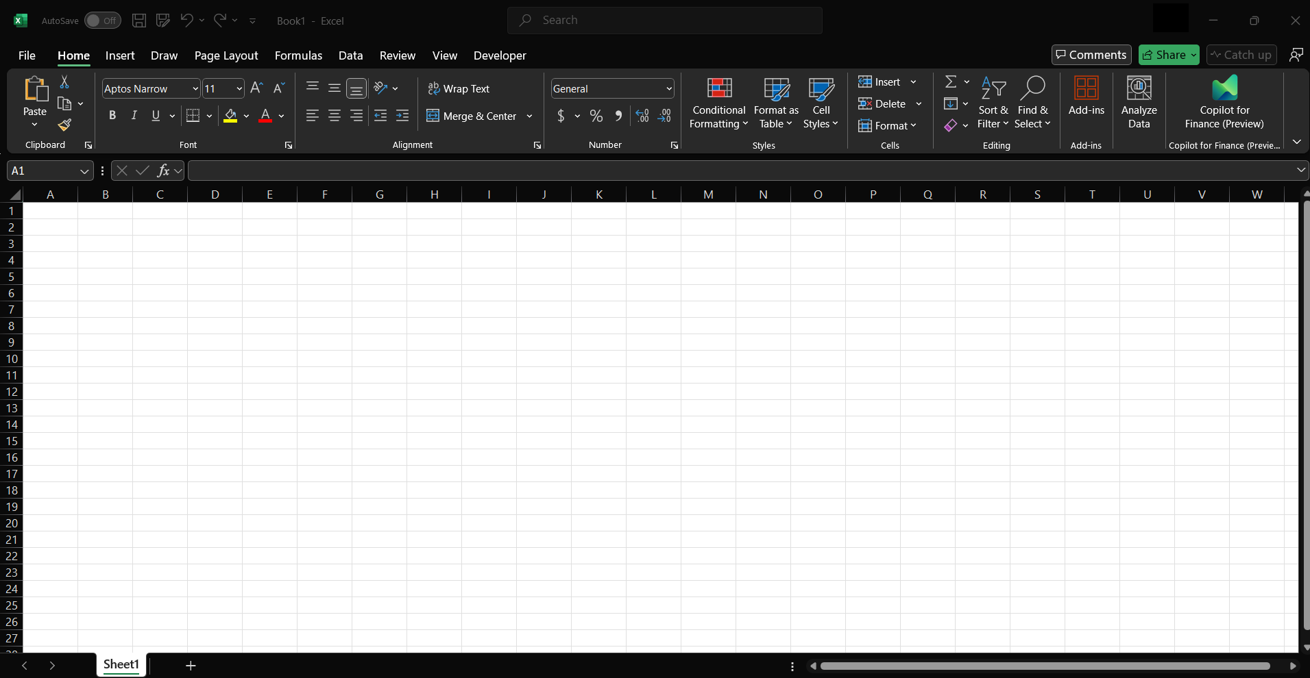 Microsoft Excel Dark Mode