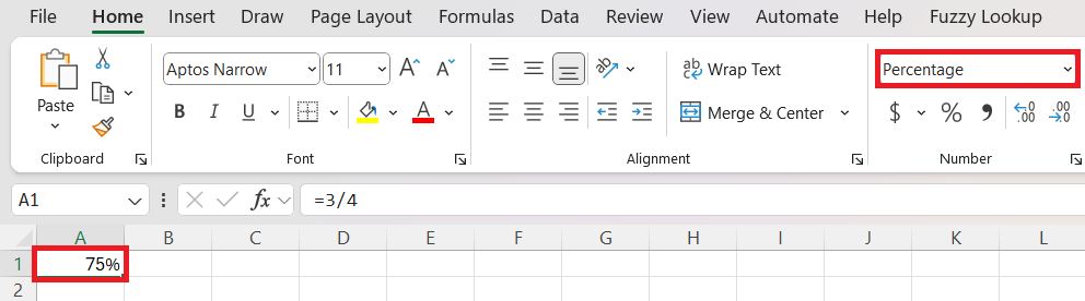 how to turn a fraction into a percent