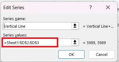 Add Vertical Bars in Excel