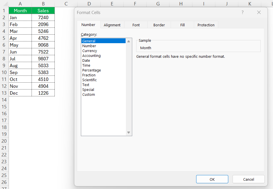 Dotted Lines in Excel