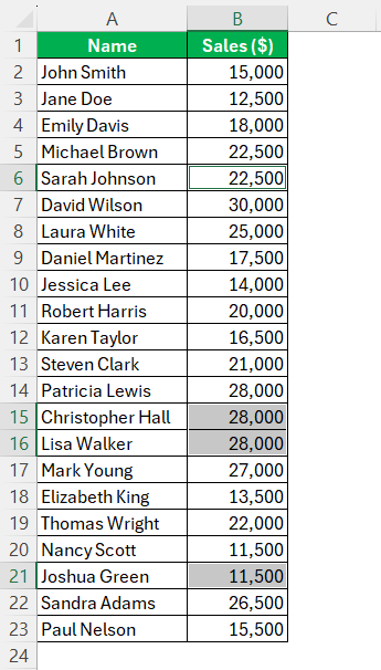 Fill in the Blanks in Excel