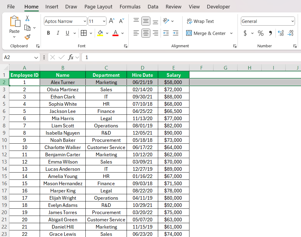 How to Freeze Rows in Excel