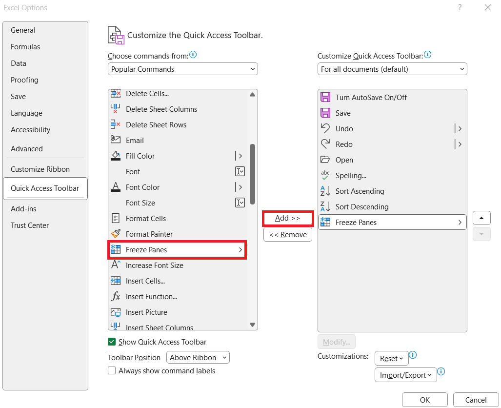 How to Freeze Rows in Excel