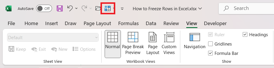 How to Freeze Rows in Excel