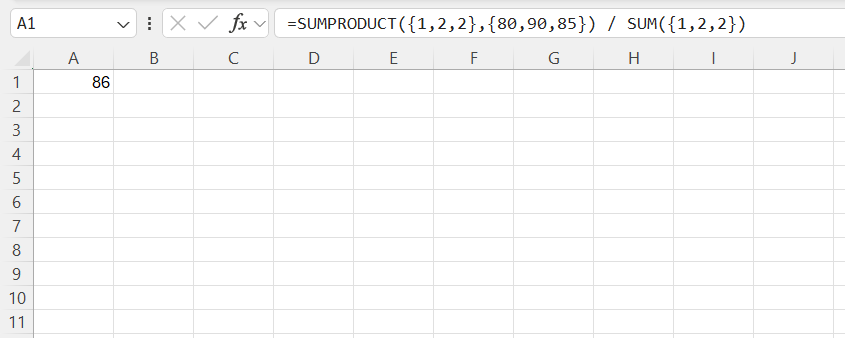 Weighted Average Calculator