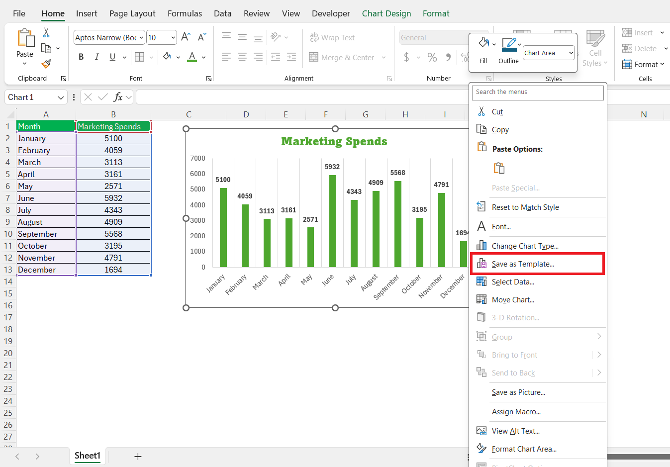 Excel Chart Templates