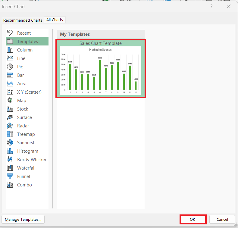 Excel Chart Templates