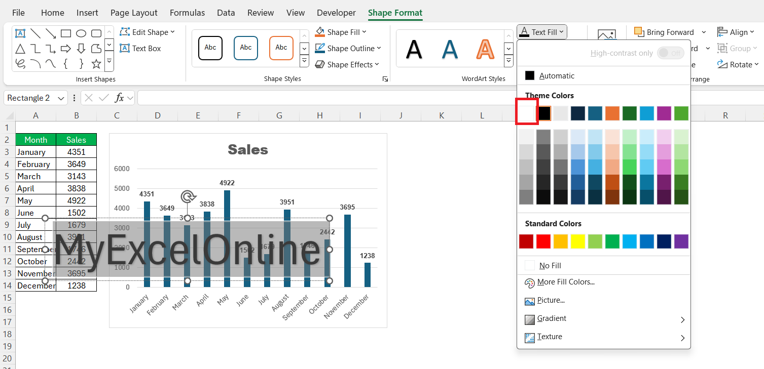 Excel Watermark