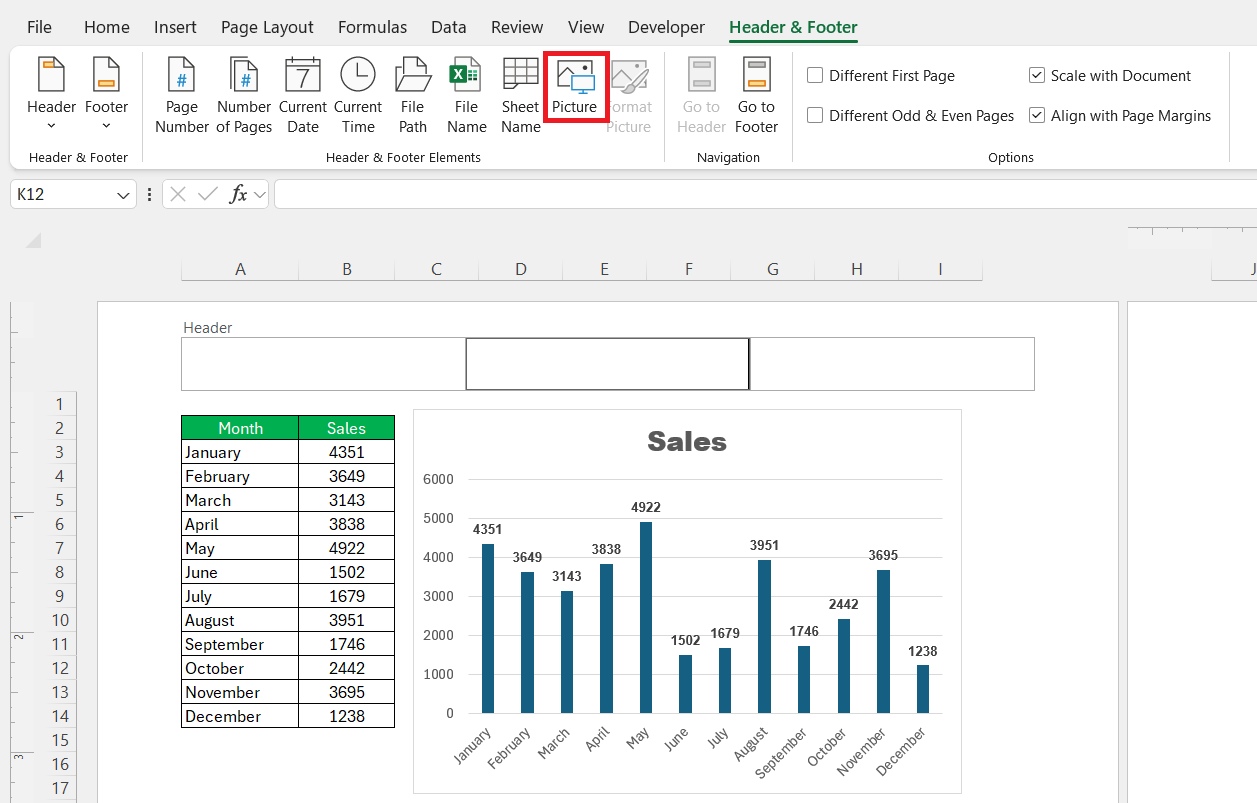 Excel Watermark