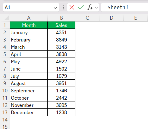 Pull Information from Another Sheet