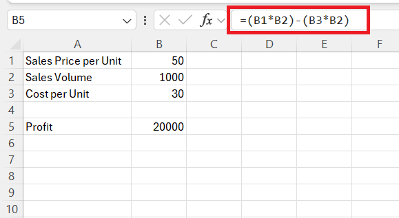 Sensitivity Analysis in Excel