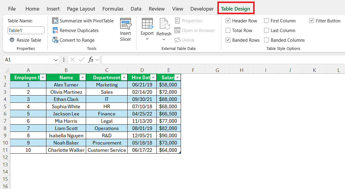 How to Draw Table in Excel | MyExcelOnline