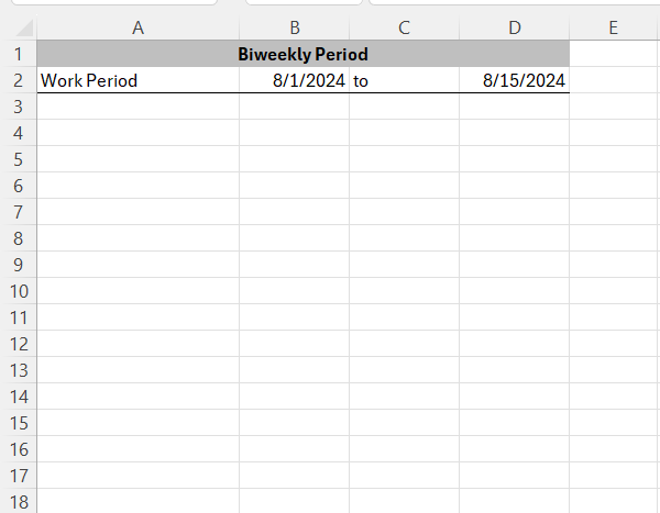 Biweekly Budget in Excel