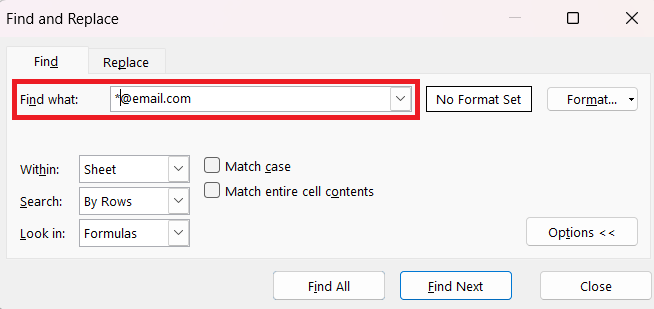 Find and Replace in Excel