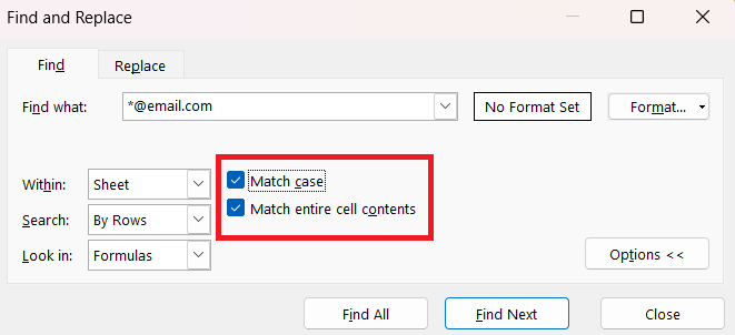 Find and Replace in Excel