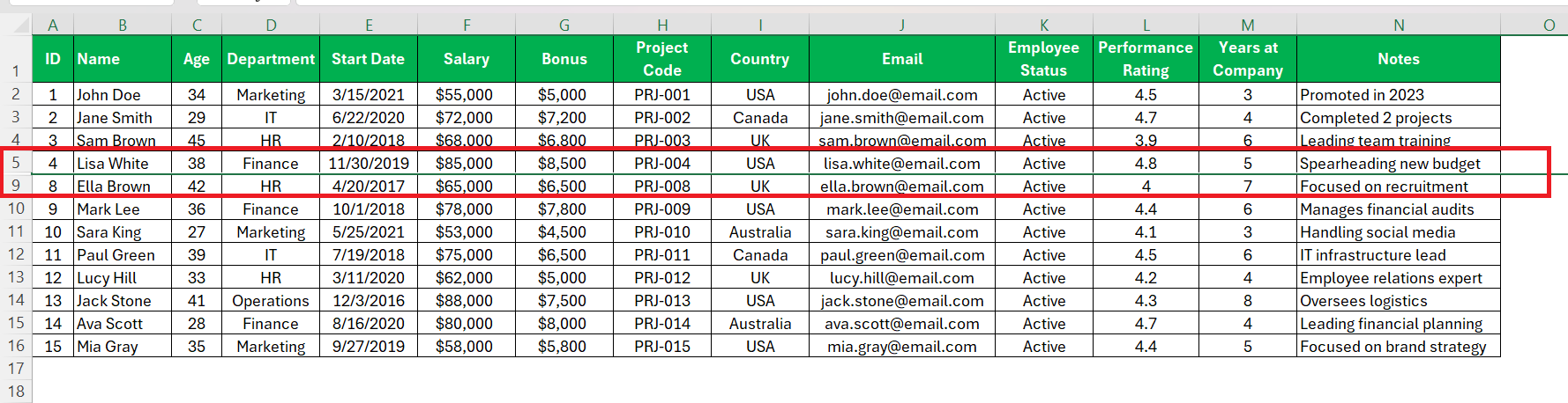 How to Hide Rows in Excel