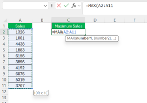 How to Find the Maximum Value with Max Function in Excel | MyExcelOnline