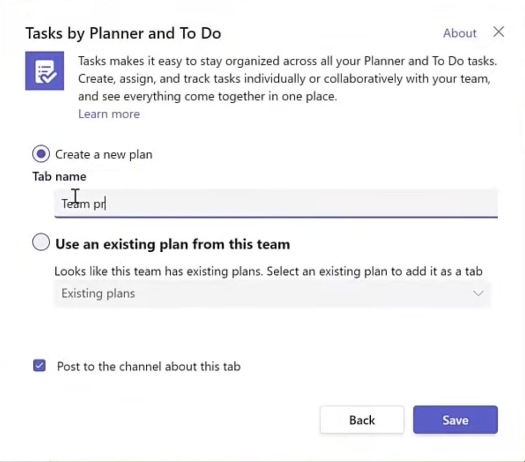 Planner in Microsoft Teams