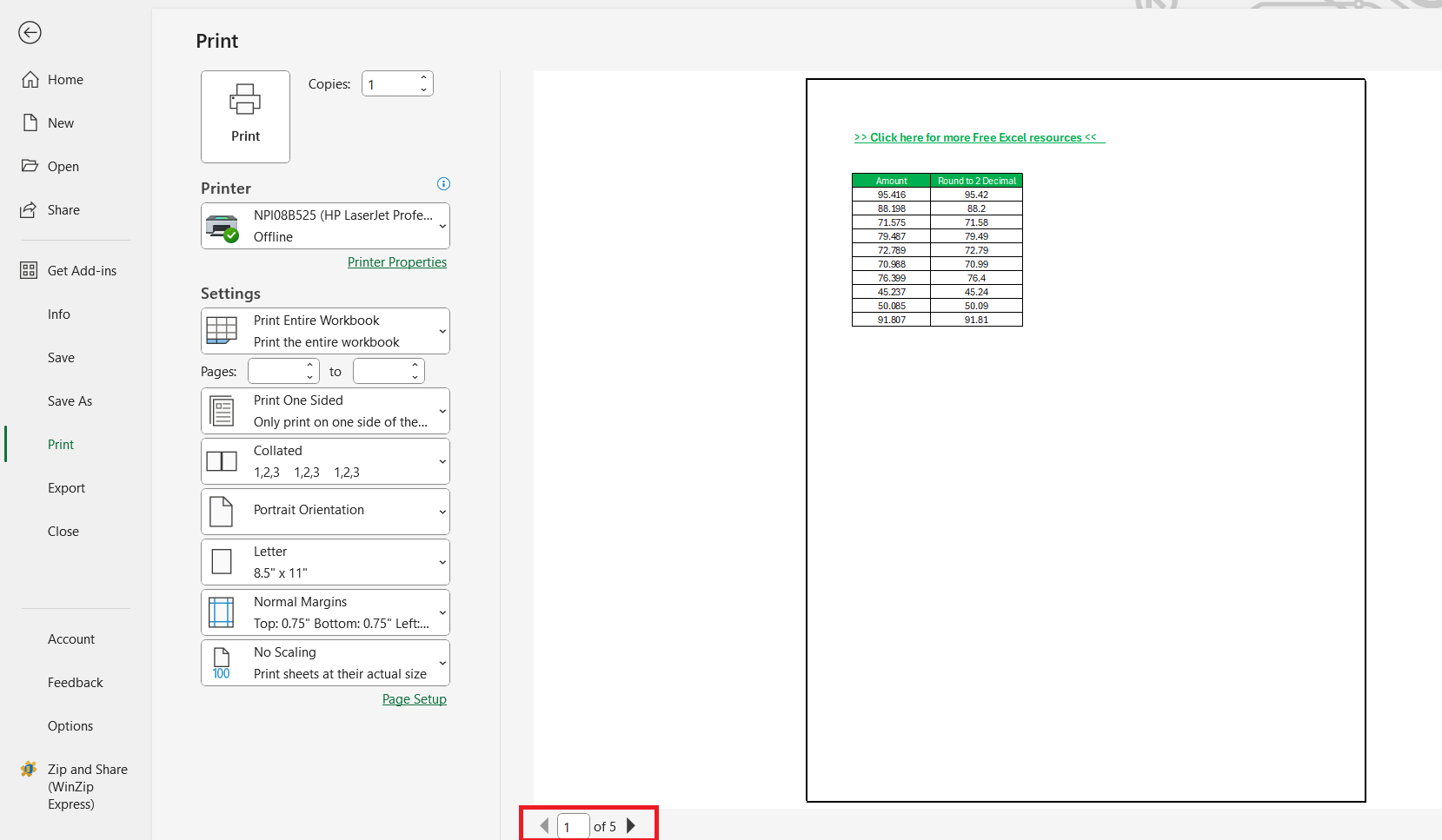 how to delete extra page in Excel