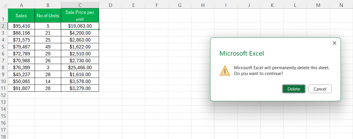 how to delete extra page in Excel