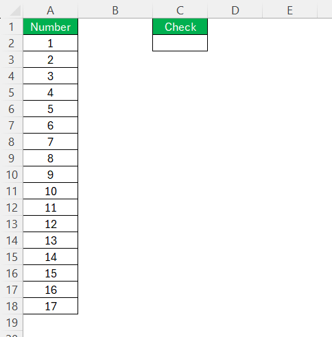 Is 17 prime number in Excel