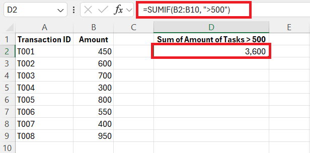 excel sumifs