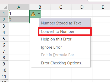 Convert Text to Number